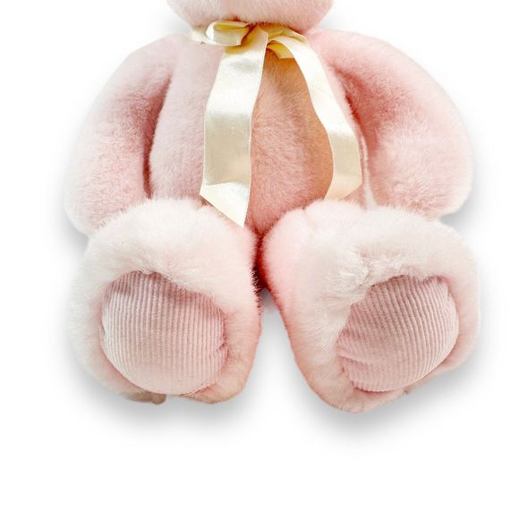 VTG Russ Berrie SUGARPLUM Pink Teddy Bear Rattle Lovey Stuffed Animal VERY RARE - Picture 4 of 8